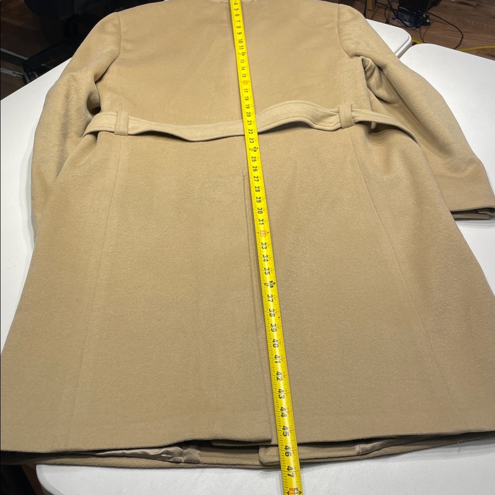 Crombie Overcoat Single-Breasted in Tan Wool Size 46XL - Picture 14 of 14